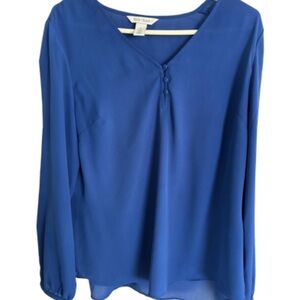 White House Black Market Cobalt Blue Blouse